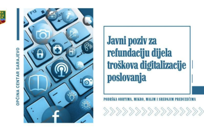 Javni poziv za refundaciju dijela troškova digitalizacije poslovanja