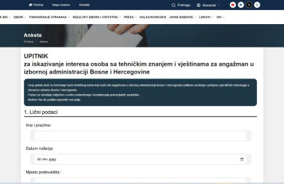 Angažman tehničkog osoblja u izbornom procesu