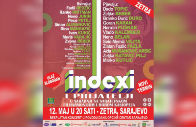 Besplatni koncert „Indexi i prijatelji“ u dvorani Zetra