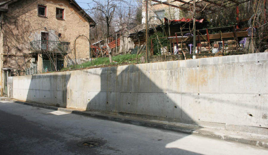 Završena sanacija potpornog zida u Ulici Avde Jabučice