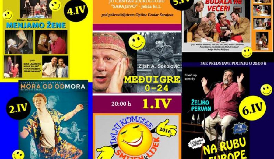 Festival komedije ''Smijeh je lijek'' počinje 1. aprila