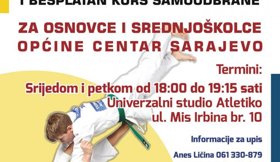 Općina Centar finansijski podržala projekt „POKRENI SE – Olimpova škola judoa i besplatni kurs samoodbrane“