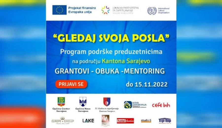 Javni poziv za učešće u Programu podrške poduzetništvu na području kantona Sarajevo
