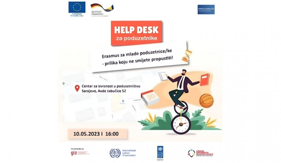 U srijedu Help Desk sesija – Erasmus za mlade poduzetnice/ke