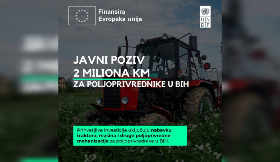 Javni poziv za nabavku traktora, mašina i druge poljoprivredne mehanizacije