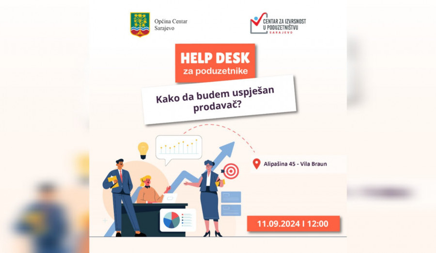 U srijedu Help Desk sesija – “Kako da budem uspješan prodavač?”