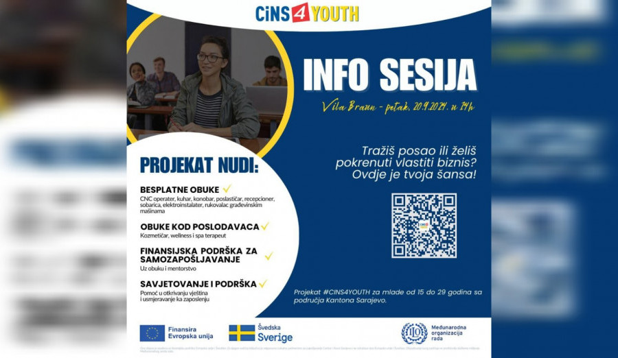 Sutra info sesija u okviru projekta CINS4YOUTH