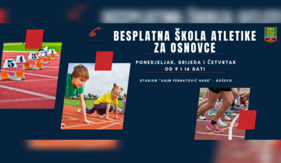 Počela besplatna škola atletike za osnovce sa Centra