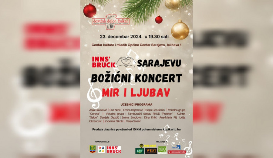 Večeras „Božićni koncert – Mir i Ljubav”