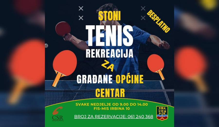 Besplatni termini za stoni tenis