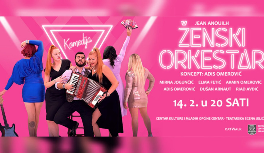 Februarska izvedba komedije „Ženski orkestar“