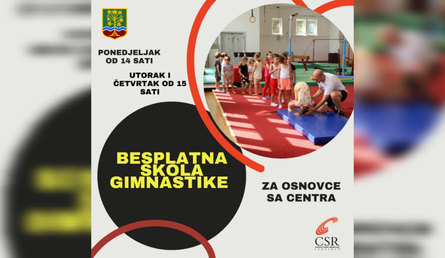 Počela besplatna škola gimnastike za osnovce sa Centra