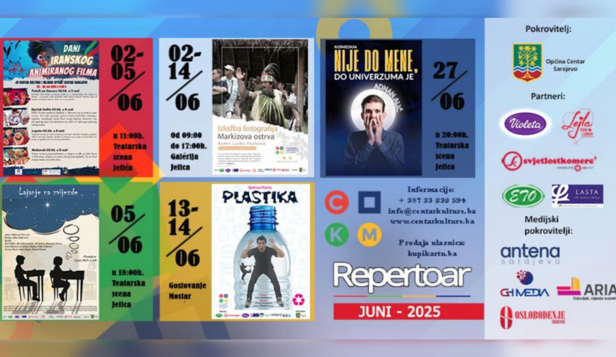 Kulturna dešavanja u mjesecu junu