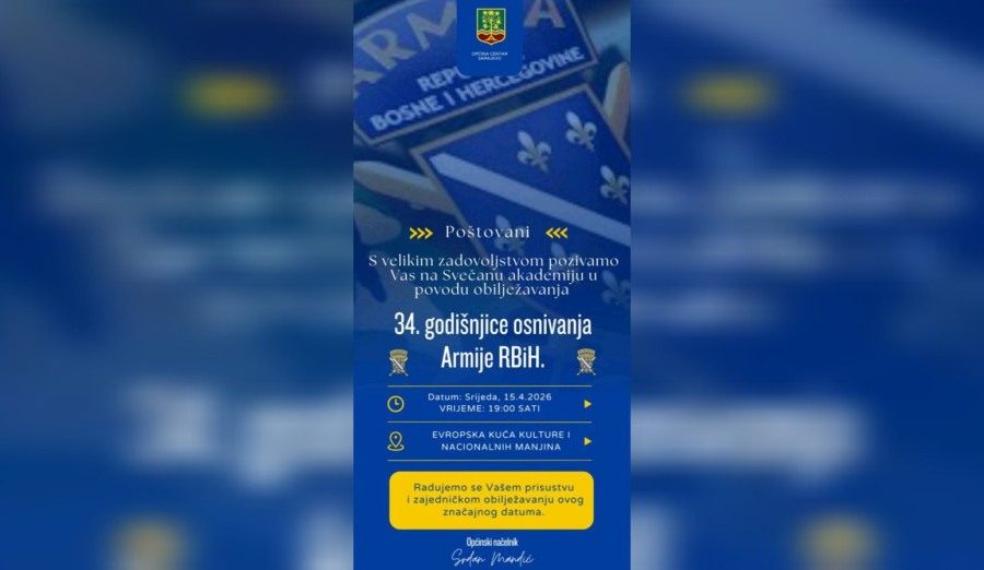 Općina Centar obilježava 34. godišnjicu Armije RBiH