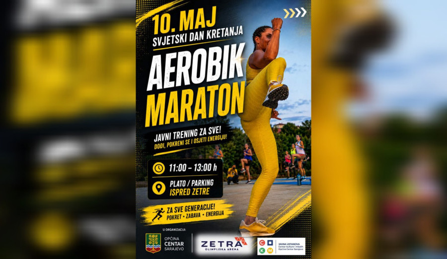 U nedjelju besplatni „Aerobik maraton“ na otvorenom