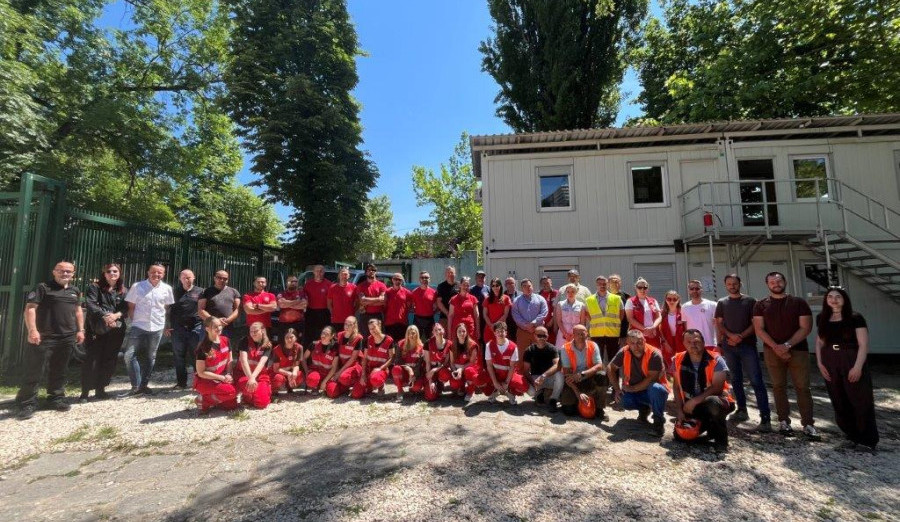 Održana pokazna vježba i edukacija službi zaštite i spašavanja za radnike na izgradnji rezidencije ambasadora SAD-a u BiH