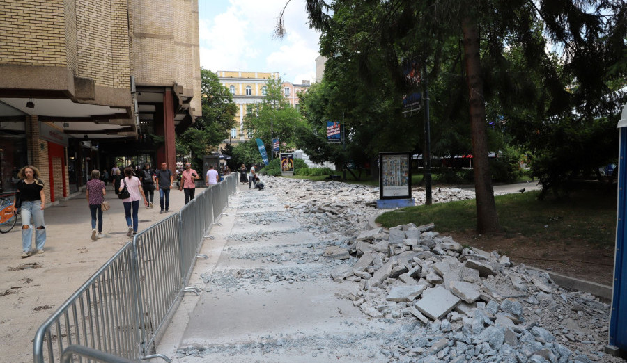 Počeli radovi na sanaciji šetnice u Ulici Muhameda Kantardžića