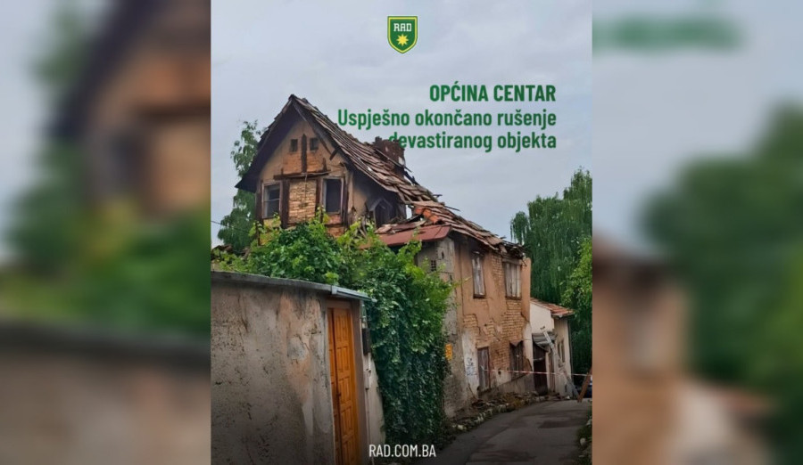 Uklonjen još jedan ruševni objekat u Ulici Hadži-Hajdareva