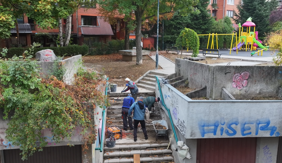 U toku sanacija staza i stepeništa na dječijem igralištu