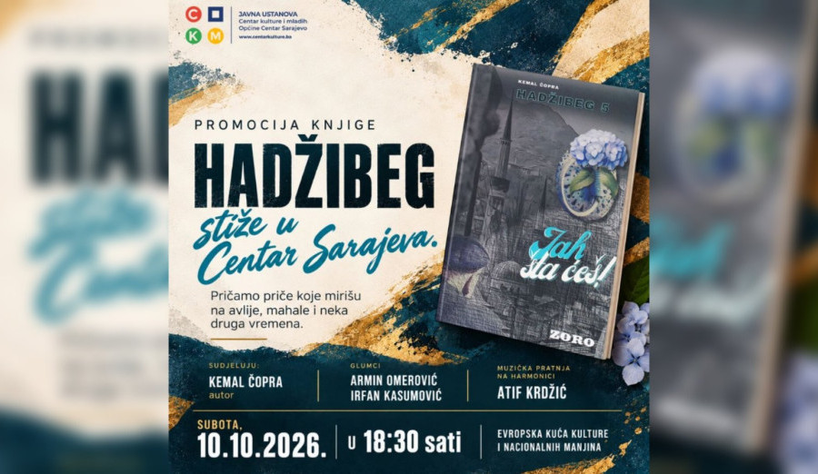 U subotu promocija knjige „Hadžibeg“ Kemala Čopre