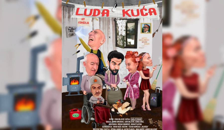 Sutra predstava „Luda kuća“ na sceni Pozorišta mladih Sarajevo