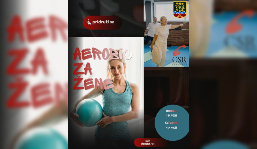 Besplatan aerobik za žene dva puta sedmično